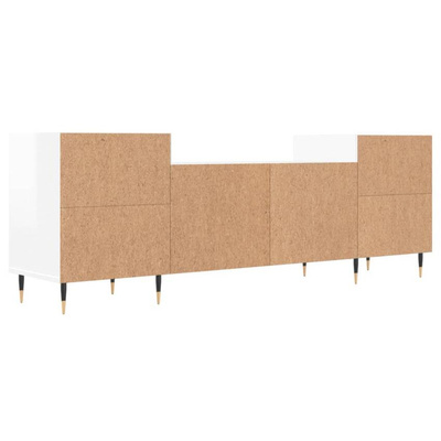 Szafka pod TV, wysoki połysk, biała, 160x35x55 cm vidaXL