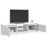 vidaXL Szafka pod TV z oświetleniem LED, biała, 140 x 40 x 35,5 cm