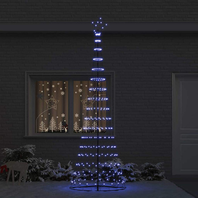Choinka świąteczna LED z podstawą Niebieski 302,5 cm Metal