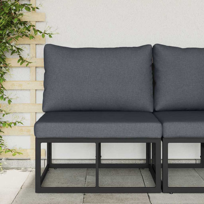 Meble Ogrodowe Metal Czarny i antracyt 70 x 71,5 x 71 cm