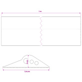 Uszczelka podłogowa do garażu Czarny 74 x 20 mm 1 m Guma EPDM