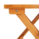 vidaXL Zestaw 2 leżaków ze stolikiem, lite drewno akacjowe