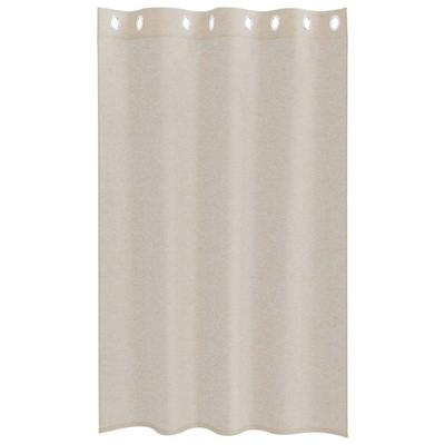 Firany Voile z zasłonami 2 pcs piaskowy 175 x 140 cm Poliester