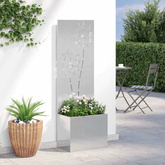 Ekran zapewniający prywatność w ogrodzie Srebrny 50 x 150 cm