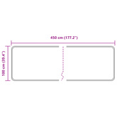Chodnik dywanowy MARSA Szary 100 x 450 cm Poliester i PVC