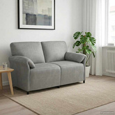 Sofa dwuosobowa jasnoszary 158 x 83 x 95 cm Welur