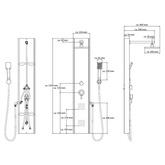 SCHÜTTE Panel prysznicowy TAHITI z baterią jednouchwytową, stal