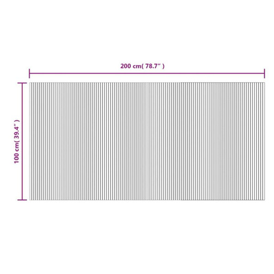 vidaXL Dywan prostokątny, brązowy, 100x200 cm, bambusowy