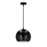 Lampa wisząca czarna E27 metal / drewno Flen Ledea 50101263
