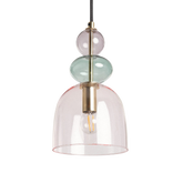 Lampa Wisząca Szklana fioletowo-złota E14 L Abruzzo Koloreno