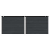 Podniesiona rabata ogrodowa Czarny 250 x 100 x 91 cm