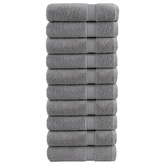 Ręczniki premium, SOLUND 10 szt., szare, 100x150 cm, 600 g/m?