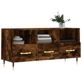vidaXL Szafka pod TV, przydymiony dąb, 102x36x50 cm