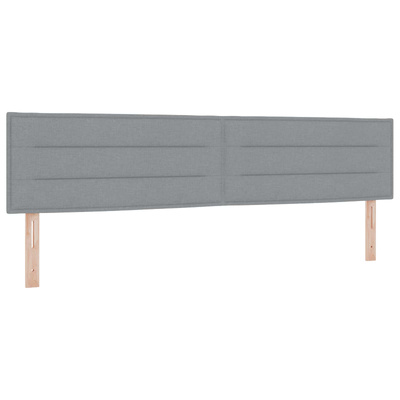 Łóżko kontynentalne z materacem jasnoszary 200 x 200 cm tkanina