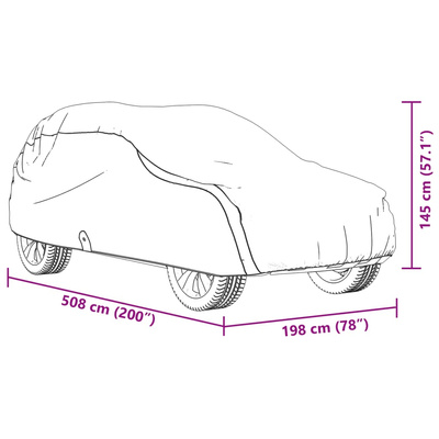 Pokrowiec na samochód typu SUV, pełny, szary, XL, włóknina