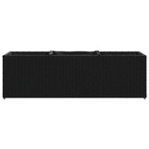 Donica ogrodowa z 3 wkładami, czarna, 105x30x32 cm, rattan PE