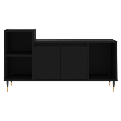 vidaXL Szafka pod TV, czarna, 100x35x55 cm, materiał drewnopochodny