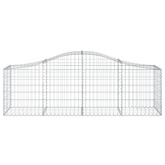 Kosze gabionowe, 8 szt, 200x50x60/80 cm, galwanizowane żelazo