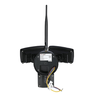 18W Naświetlacz LED SMD z czujnikiem ruchu i kamerą / Wifi / Barwa:6000K / Obudowa: Czarna