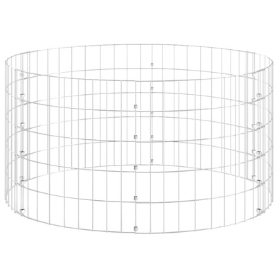 Okrągły słup gabionowy, galwanizowana stal, ?100x50 cm