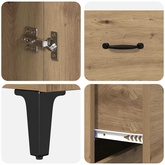 Highboard Dąb rzemieślniczy 69,5 x 34 x 180 cm