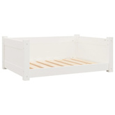 vidaXL Legowisko dla psa, białe, 75,5x55,5x28 cm, lite drewno sosnowe wariant 4