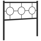 Metalowe wymienne wezgłowie, czarne, 90 cm