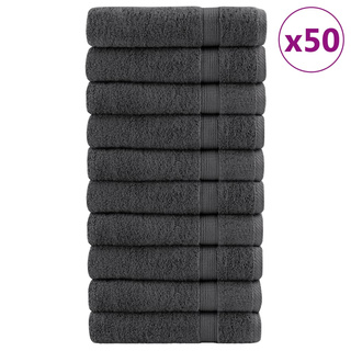 Ręczniki premium, SOLUND, 50 szt., antracytowe, 50x100 cm, 600 g/m?