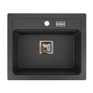 Zlewozmywak York 08 / czarny nakrapiany