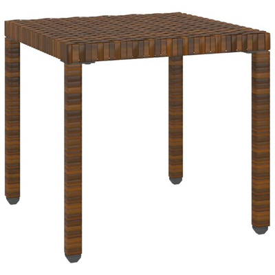 vidaXL Leżaki ze stolikiem, 2 szt., polirattan, brązowe model standard