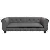 vidaXL Legowisko dla psa, szare, 95x55x30 cm, sztuczna skóra