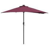 Parasolka ogrodowa Bordeaux Czerwony 294 x 150 x 223 cm