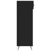 Szafka na buty, czarna, 60x35x105 cm, materiał drewnopochodny