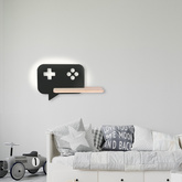 Lampa kinkiet półeczka 5W LED Console Kids czarny z przewodem Candellux 21-19684