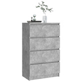 vidaXL Komoda, szarość betonu, 60x35x98,5 cm, materiał drewnopochodny