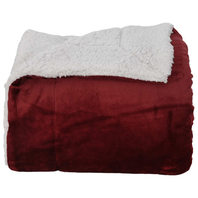 Koc Bordeaux Czerwony 150 x 200 cm Polar