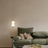 Nowoczesna minimalistyczna sferyczna lampa wisząca DUO Czarna