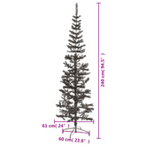 Smukła choinka, czarna, 240 cm