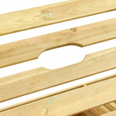 vidaXL Leżak podwójny, impregnowane na zielono drewno sosnowe