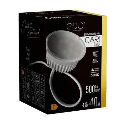 Wkład GARI LED INSERT 4,8W WW, 3000K barwa ciepła, 500lm, 220-240V EDO777639 EDO Solutions