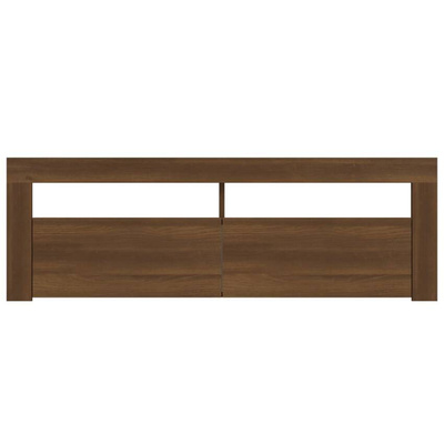 vidaXL Szafka pod TV z oświetleniem LED, brązowy dąb, 120x35x40 cm model standard
