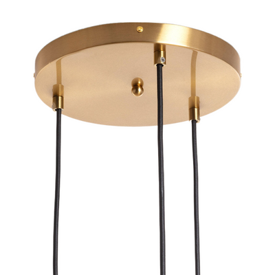 Lampa Wisząca Szklana Złota 3xE27 Abruzzo Palazzo