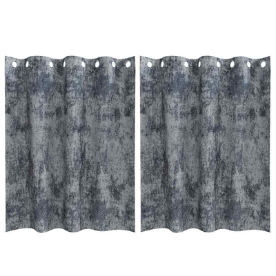 Zasłony z weluru 2 pcs Srebrnoszary 140 x 140 cm Aksamit