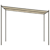 Altana, beżowa, 3x3 m, 180 g/m², tkanina i stal