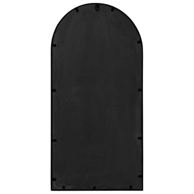 vidaXL Lustro ogrodowe, czarne, 90x45 cm, żelazna rama