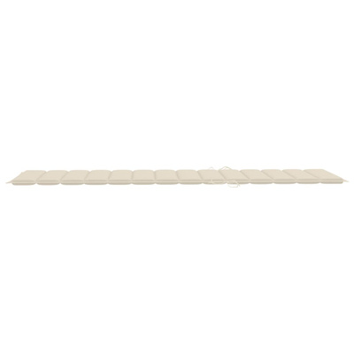 vidaXL 2-osobowy leżak z poduszką, lite drewno akacjowe i stal