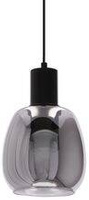 Udin small lampa wisząca czarny 1x15W GU10 klosz szary