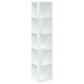 Szafka narożna, biała, 33x33x164,5 cm, materiał drewnopochodny