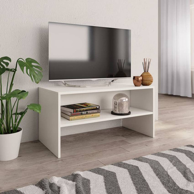 vidaXL Szafka pod TV, biała, 80x40x40 cm, materiał drewnopochodny