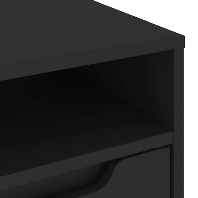 Szafka pod TV "VISNES" Czarna 60x40x38 cm Drewno klejone